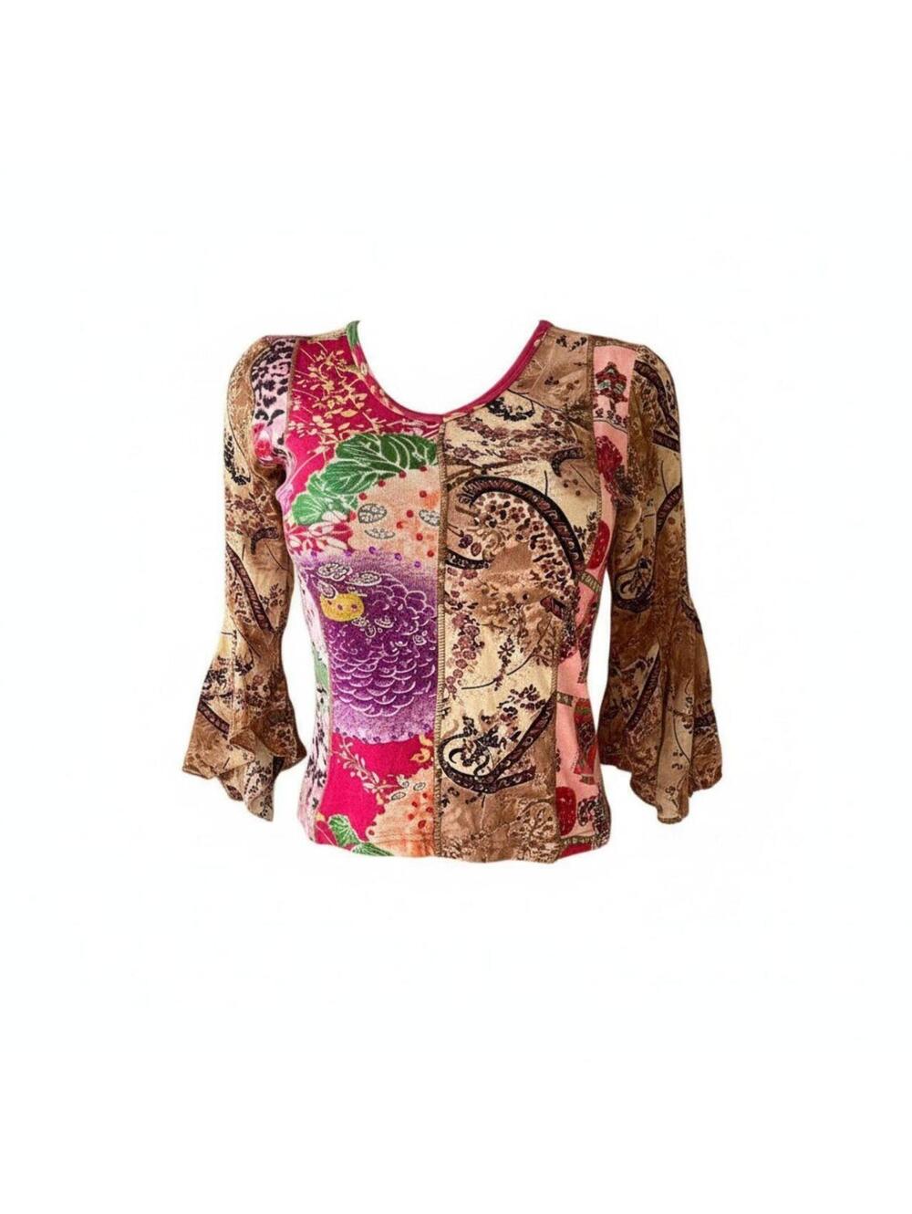 Forbidden multicolor embroidered top